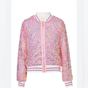 Hannah Banana Sequin Pink Kids Jacket
